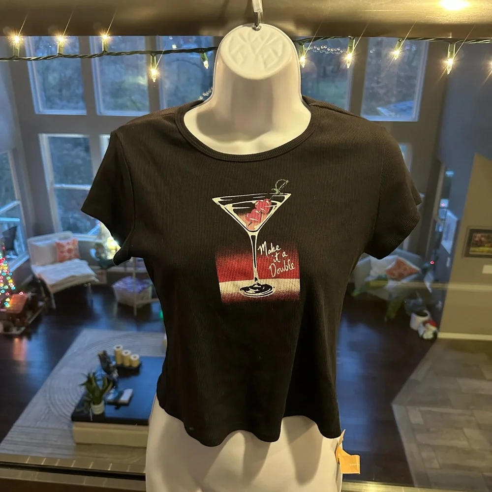 Make it a double” reformation martini baby tee - Picture 4 of 8